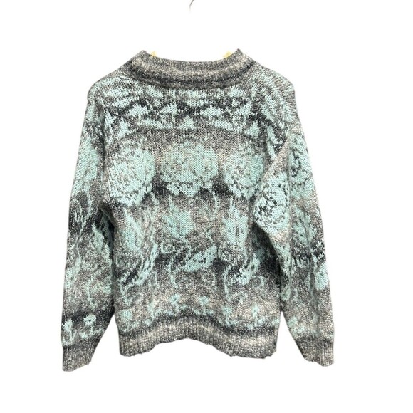 Evian LTD Sweater Vintage Unisex Blue 80s 90s Retro Medium Throwback Grandpa - Picture 4 of 6